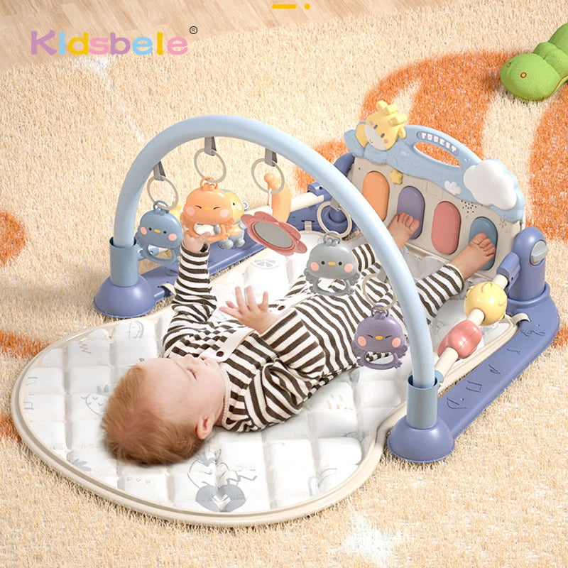 Baby Toys Musical Play Mats Piano Gym Newborn Toys Tummy Time Mat Baby Teether & Padded For Toddlers Early Learning Education