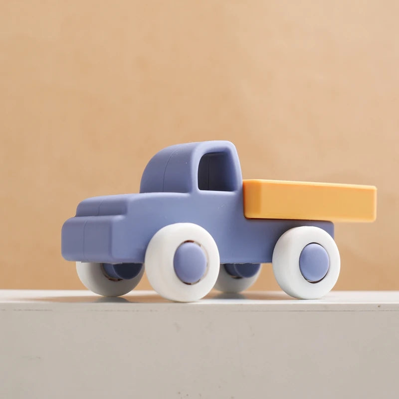 Carros de Brinquedo de Silicone Montessori para Bebês