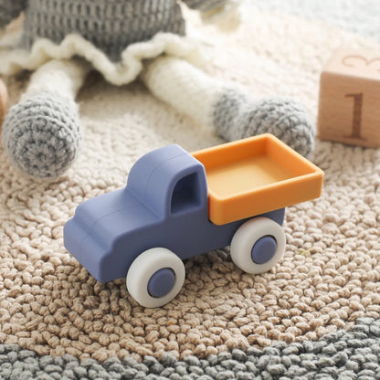 Carros de Brinquedo de Silicone Montessori para Bebês