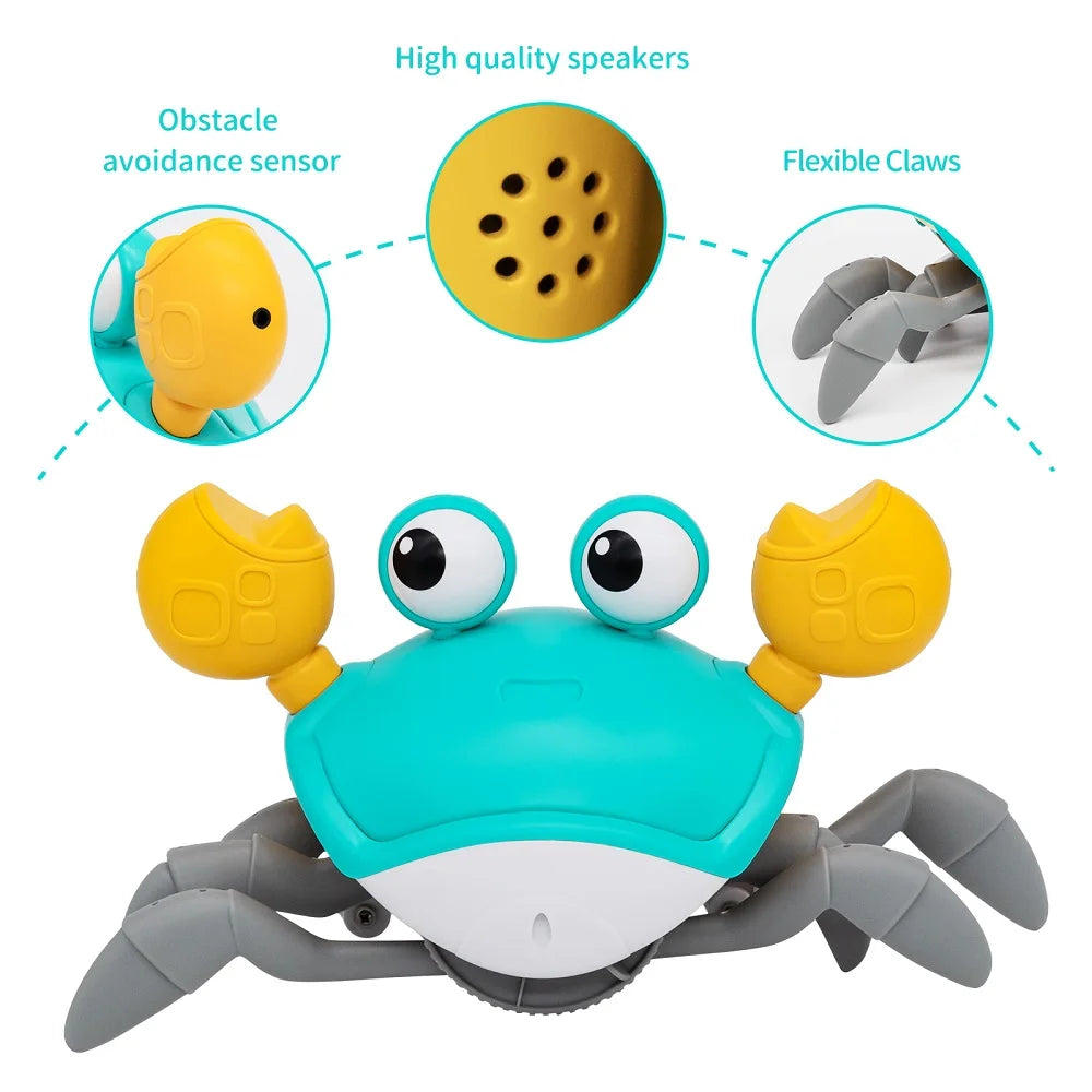 Dancing Crab Run Away Toy for Babies Crawling Interactive Escape Crabs Baby Birthday Thanksgiving Christmas Gift Battery Edition