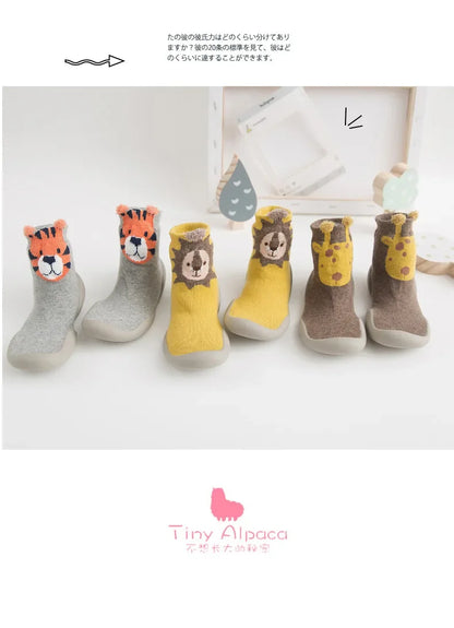 New Spring Baby Toddler Shoes Baby Shoes Non-slip Fox Tiger Thickening Shoes Sock Floor Shoes Foot Socks Animal Style Tz05