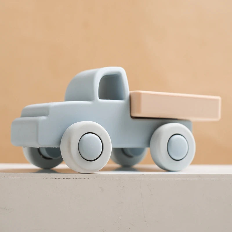 Carros de Brinquedo de Silicone Montessori para Bebês