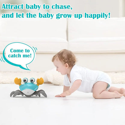 Dancing Crab Run Away Toy for Babies Crawling Interactive Escape Crabs Baby Birthday Thanksgiving Christmas Gift Battery Edition