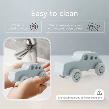 Carros de Brinquedo de Silicone Montessori para Bebês