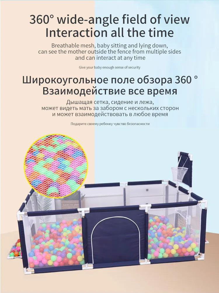 New Arrival Baby Playpen for Children Baby Playground for 6 Months~6 Years Old Kids Ball Pit Playpen Indoor Baby Safety Fence