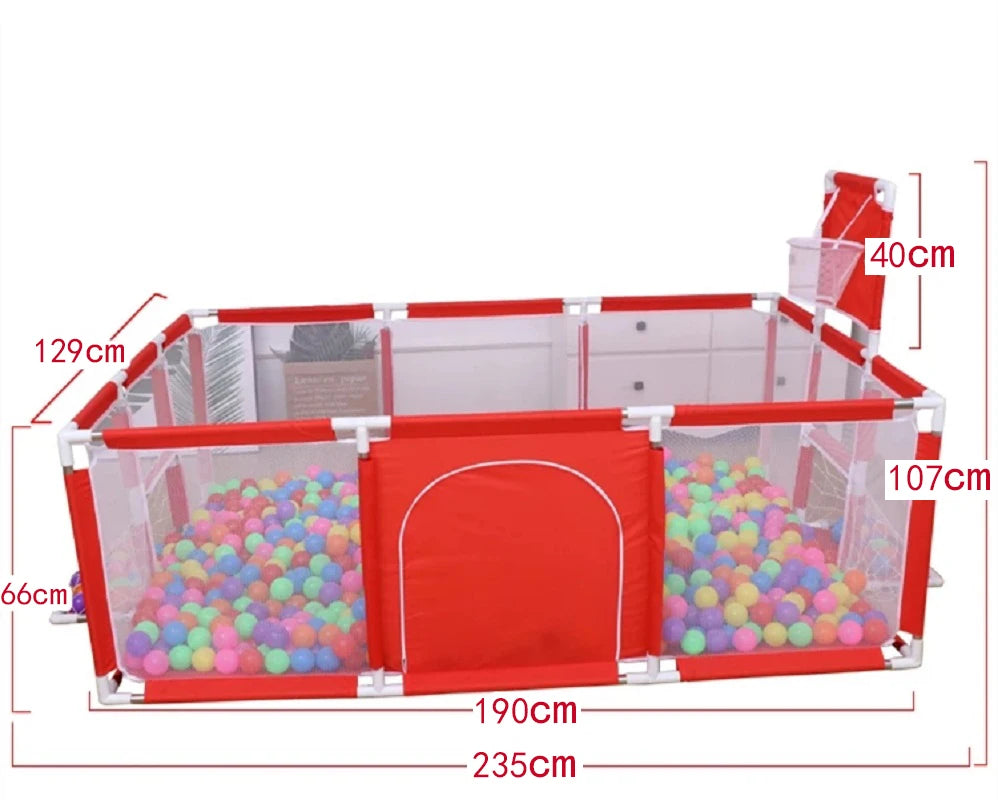 Novo Cercadinho para Bebês e Crianças – Playground Infantil para Crianças de 6 Meses a 6 Anos, Piscina de Bolinhas, Cercado Seguro para Uso Interno.