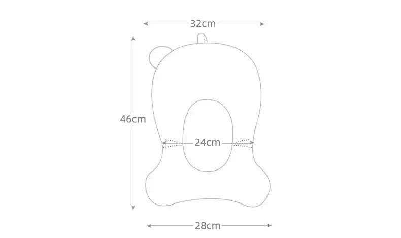 Baby Bath Seat Support Mat Foldable Bath Tub Pad &amp; Chair Newborn Bathtub Pillow Infant Anti-Slip Soft Comfort Body Cushion