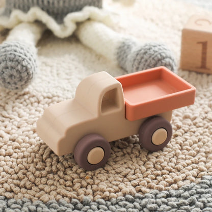 Carros de Brinquedo de Silicone Montessori para Bebês