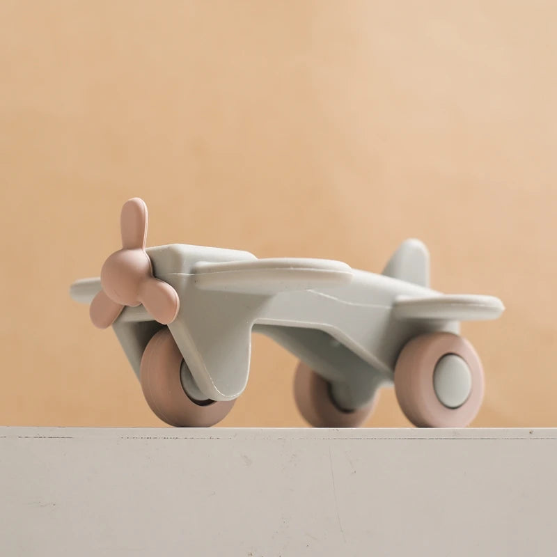 Carros de Brinquedo de Silicone Montessori para Bebês