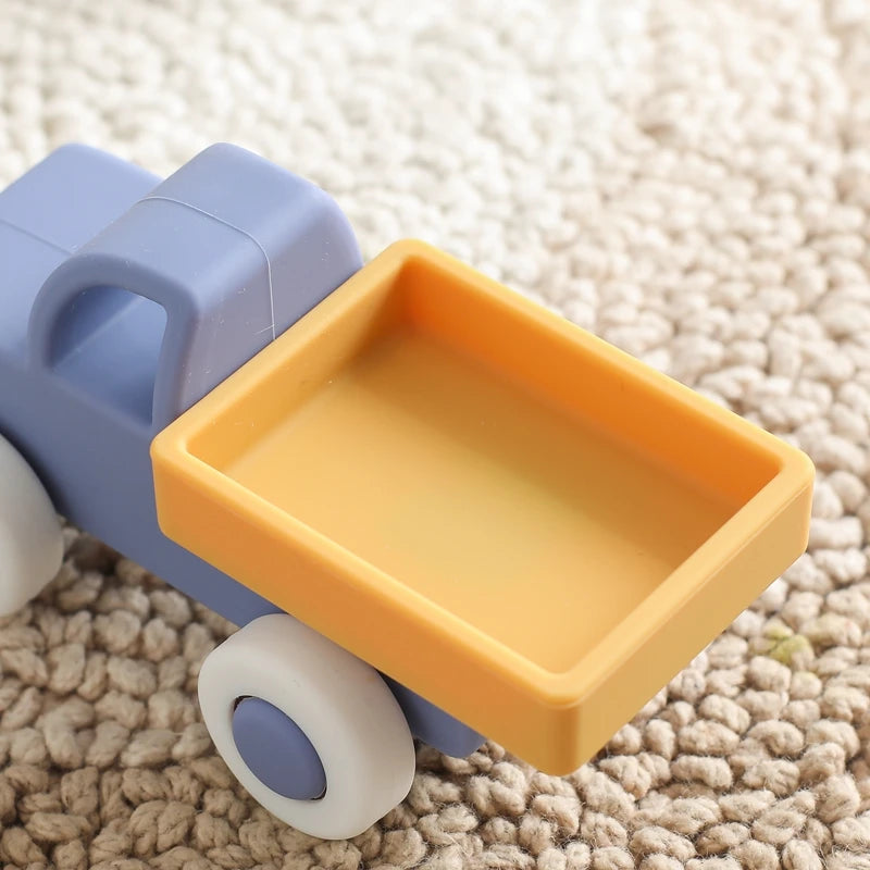 Carros de Brinquedo de Silicone Montessori para Bebês