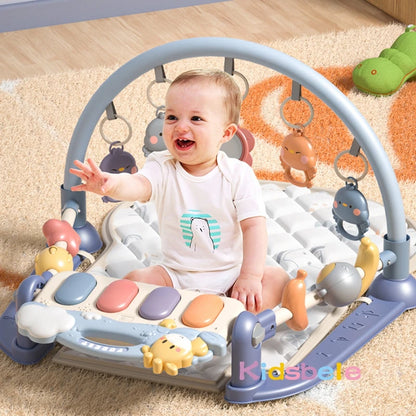 Baby Toys Musical Play Mats Piano Gym Newborn Toys Tummy Time Mat Baby Teether & Padded For Toddlers Early Learning Education