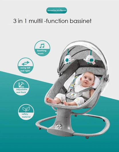 Cadeirinha de Balanço Elétrica para Bebê – Balanço Automática com 5 Velocidades