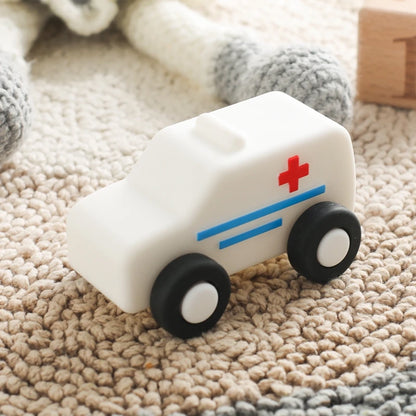 Carros de Brinquedo de Silicone Montessori para Bebês